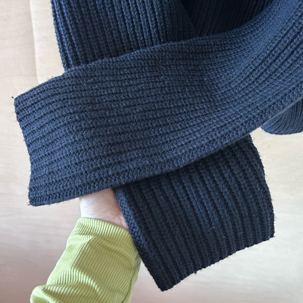 Lauren Ralph Lauren Wool-Blend Polo Sweater Navy Sz M NWT Preppy Dark Academia - Picture 8 of 13
